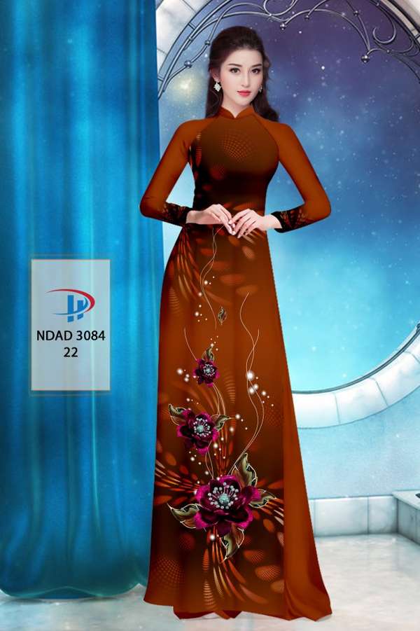 Vải Áo Dài Hoa In 3D AD NDAD3084 62